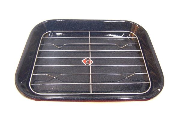 Asadera Rectangular Esmaltada con Rejilla Sue 34 x 28 cm en Tienda Inglesa