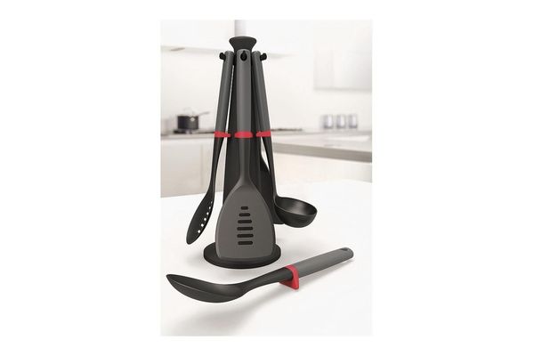 Set Utensili Da Cucina Joseph Joseph 10176 - Con Supporto Integrato Antiscivolo, Silicone Resistenti Al Calore