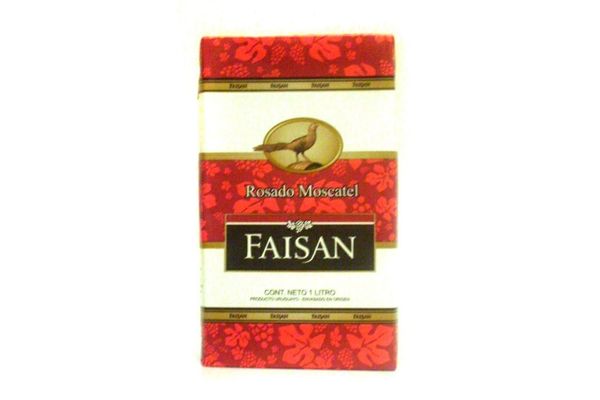 Vino FAISÁN Rosado Moscatel Tetra 1 L en Tienda Inglesa