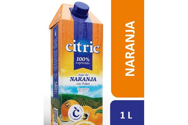 Jugo de Naranja con Pulpa CITRIC 100 % Exprimido 1 L en Tienda Inglesa