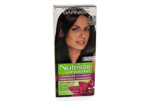 Coloración Nutrisse GARNIER Color Intenso  3.16 Castaño Oscuro Ceniza Rojizo en Tienda Inglesa
