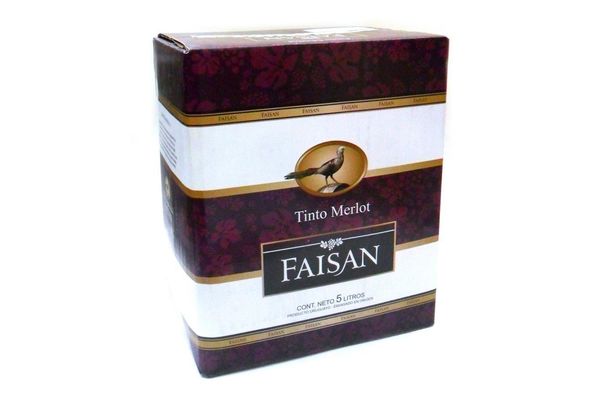Vino FAISÁN Tinto Merlot Bag 5 L en Tienda Inglesa