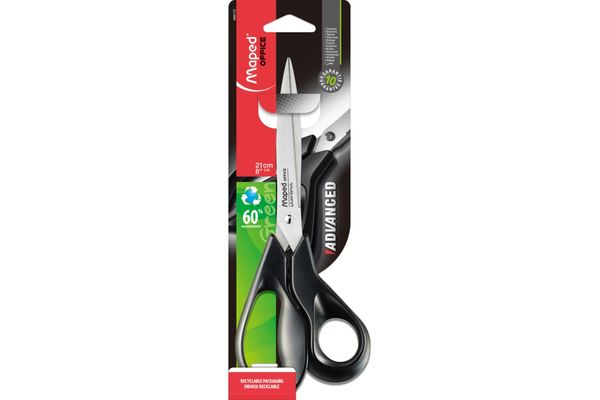 Maped Advanced Wood Scissors - 21 Cm Ergonomic Scissors With WPC Handles