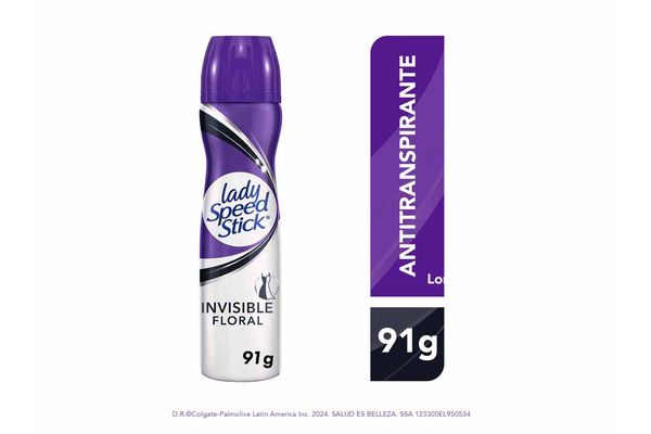 Desodorante Aerosol Floral Invisible LADY SPEED STICK 91 gr en Tienda Inglesa