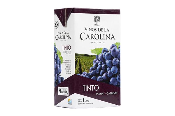 Vino DE LA CAROLINA Tetra Tinto Tannat - Cabernet 1 L en Tienda Inglesa