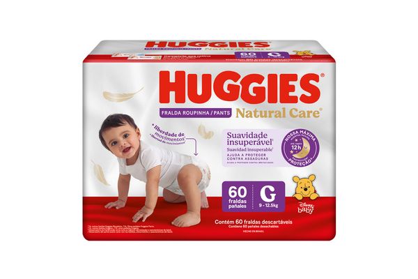 Pañales HUGGIES Natural Care Talle G x 60 Unidades en Tienda Inglesa