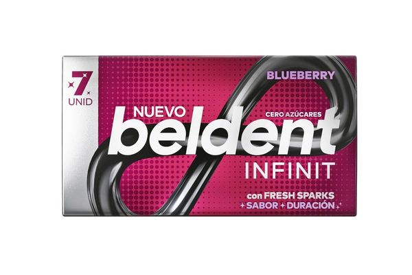 Chicle BELDENT Infinit Blueberry x 7 Unidades 13.3 gr en Tienda Inglesa