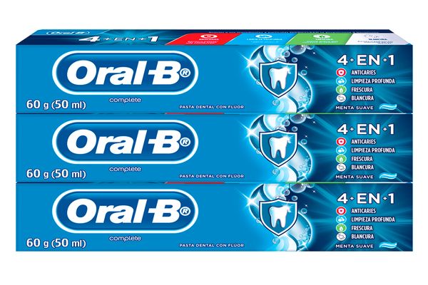 Crema Dental ORAL-B Pack Complete x Unidades 60 gr en Tienda Inglesa