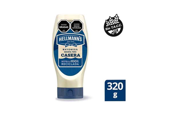 Mayonesa Tipo Casera Pote HELLMANN'S 320 gr en Tienda Inglesa