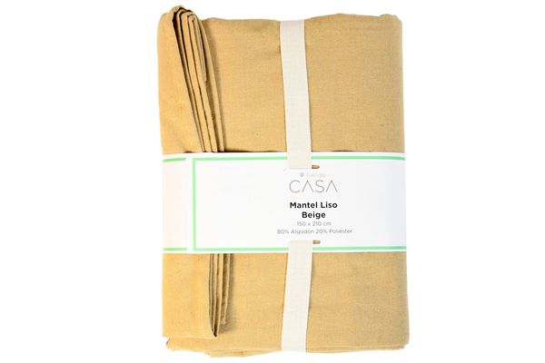 Mantel Liso TIENDA CASA Beige 150 x 210 cm en Tienda Inglesa