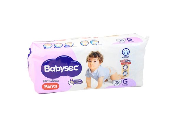 Pañales BABYSEC Pants Premium Talle G x 28 Unidades en Tienda Inglesa