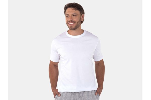 Remera Manga Corta Básica de Hombre Blanco Talle M en Tienda Inglesa