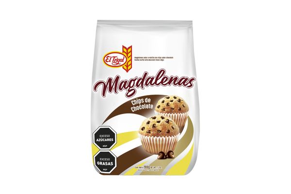 Magdalenas con Chips de Chocolate EL TRIGAL 200 gr en Tienda Inglesa