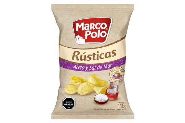 Papas Rústicas MARCO POLO Aceto y Sal de Mar 115 gr en Tienda Inglesa