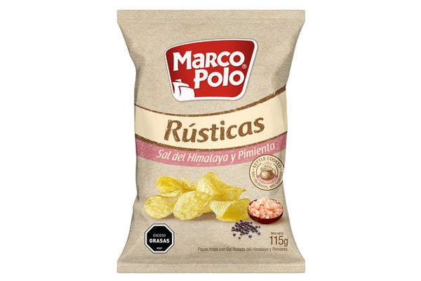 Papas Rústicas MARCO POLO Sal del Himalaya y Pimienta 115 gr en Tienda Inglesa