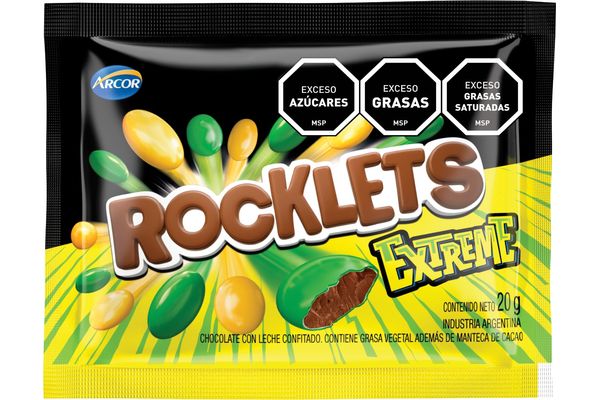 Confites Troller Confites de Chocolate ROCKLETS Extreme 20 gr en Tienda Inglesa