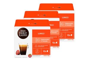 Pack x3: Cápsulas de Café DOLCE GUSTO Lungo  x10 en Tienda Inglesa