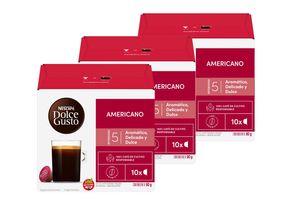 Pack x3: Cápsulas de Café DOLCE GUSTO Americano  x10 en Tienda Inglesa