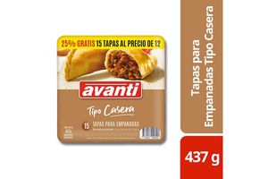 Tapas para Empanadas Tipo Casera AVANTI 15 Tapas en Tienda Inglesa