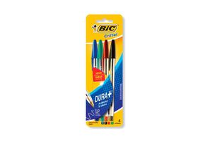 Boligrafo BIC Cristal Azul, Rojo, Negro y Verde x 4 Unidades en Tienda Inglesa