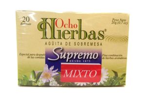 Té SUPREMO Mixto Ocho Hierbas x 20 Sabores en Tienda Inglesa