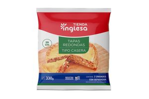 Tapas Redondas Tipo Casera TIENDA INGLESA 29 cm 330 gr en Tienda Inglesa