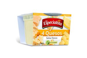 Salsa Cuatro Quesos LA ESPECIALISTA 200 gr en Tienda Inglesa
