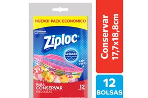 Bolsas Herméticas ZIPLOC para Conservar Medianas 12 Unidades en Tienda Inglesa