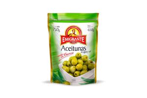 Aceitunas Verdes sin Carozo en Agua y Sal EMIGRANTE 750 gr en Tienda Inglesa