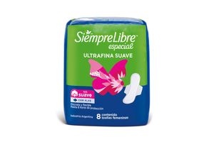 Toalla con Alas Femenina SIEMPRE LIBRE Ultrafina con 8 Unidades en Tienda Inglesa