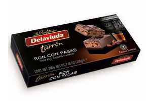 Turrón Praline Ron con Pasas DELAVIUDA 300 gr en Tienda Inglesa