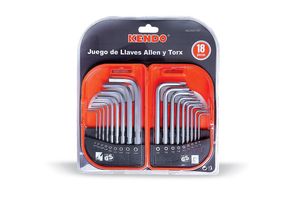Juego de Llaves Allen y Torx 18 piezas KENDO en Tienda Inglesa