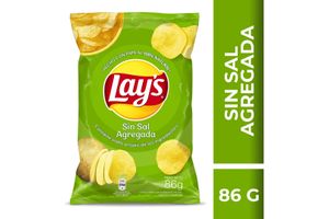 Papas Fritas LAY'S  sin Sal Agregada 86 gr en Tienda Inglesa
