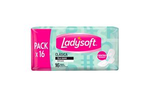 Toallas Femeninas LADYSOFT Clásica con Alas Tela Suave x 16 Unidades en Tienda Inglesa