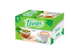 Endulzante TEVIAS Stevia 50 Bastones en Tienda Inglesa