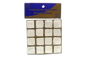 Protector de Fieltro Cuadrado 16 Piezas Blanco en Tienda Inglesa