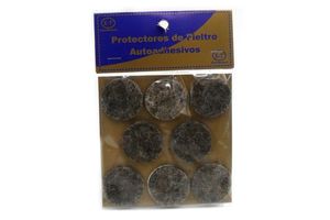 Protector de Fieltro Redondo 8 Piezas Marrón en Tienda Inglesa