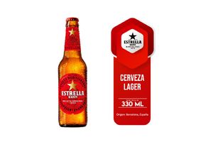 Cerveza ESTRELLA Damm Botella 330 ml en Tienda Inglesa