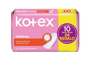 Protectores Diarios KOTEX Esencial con 60 Unidades en Tienda Inglesa