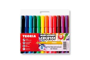 Marcadores Gruesos TEORÍA+ x 12 Unidades en Tienda Inglesa