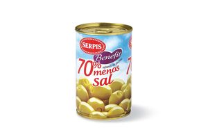 Aceitunas Verdes Rellenas con Anchoas 70% Menos de Sal SERPIS 130 gr en Tienda Inglesa