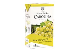 Vino Blanco Dulce DE LA CAROLINA Tetra Moscatel de Alejandría 1 L en Tienda Inglesa