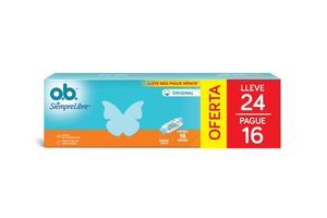 Tampones O.B Original Super con 16 Unidades + 8 en Tienda Inglesa