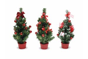 Árbol Navideño de Mesa Rojo en Tienda Inglesa