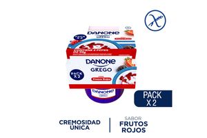 Yogur Griego DANONE  Frutos Rojos x 2 Unidades 200 gr en Tienda Inglesa