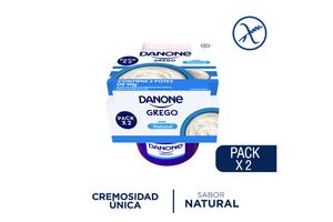 Yogur Griego DANONE Natural x 2 Unidades 180 gr en Tienda Inglesa
