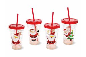 Vaso de Santa Claus con Sorbito 550 ml en Tienda Inglesa