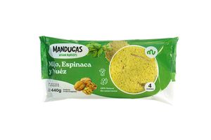 Hamburguesas Veganas MANDUCAS sabor Mijo, Espinaca y Nuéz 440 gr en Tienda Inglesa