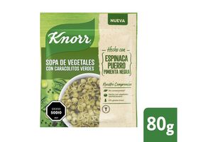 Sopa Casera de Vegetales con Caracolitos Verdes KNORR 80 gr en Tienda Inglesa