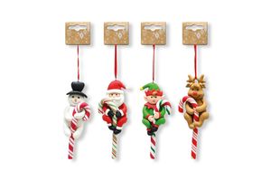 Bastones con Muñecos de Navidad en Tienda Inglesa